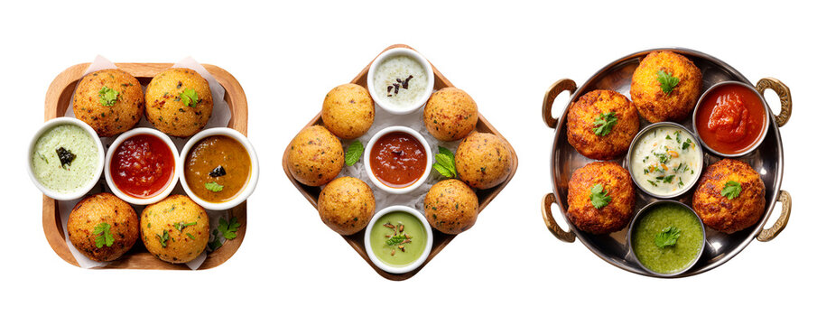 Delicious Appe South Indian Snack Variety with Dips