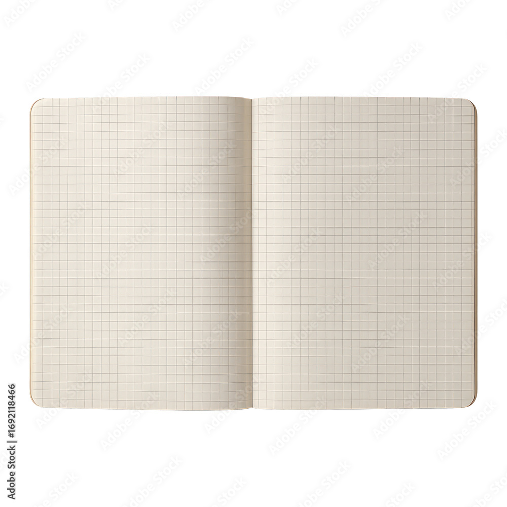 Poster png open grid notebook pages