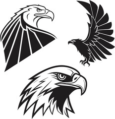 Fototapeta premium Eagle Art Collection: Bold, Fierce & Patriotic Illustrations