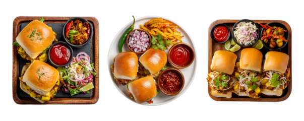 Delicious Vada Pavs Indian Street Food Platters