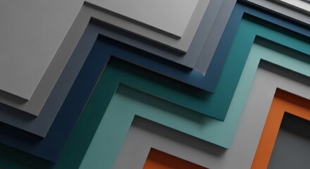 Obraz premium Modern Abstract Zigzag Pattern with Muted Color Palette for Creative Backgrounds