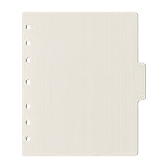 Fototapeta na wymiar PNG Blank tabbed divider sheet