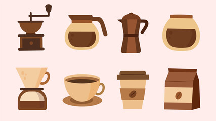 Coffee making tools with grinder cups and coffee bags