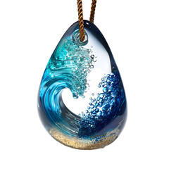 Artistic ocean wave pendant: Capturing the beauty of the sea in jewelry