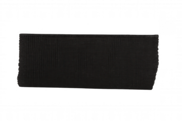 Black fabric piece isolated on transparent background, offering versatile design possibilities