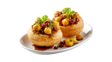 Delicious Dahi Puri Indian Street Food Snack