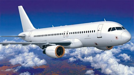 Obraz premium Flight through clouds at sunset captures the beauty of aviation soaring high above the horizon with striking colors illuminating the sky