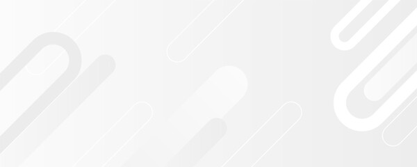 Minimalist abstract white and gray background with diagonal lines and circular shapes. Modern clean design, perfect for business presentation, technology banner, poster, or digital template.