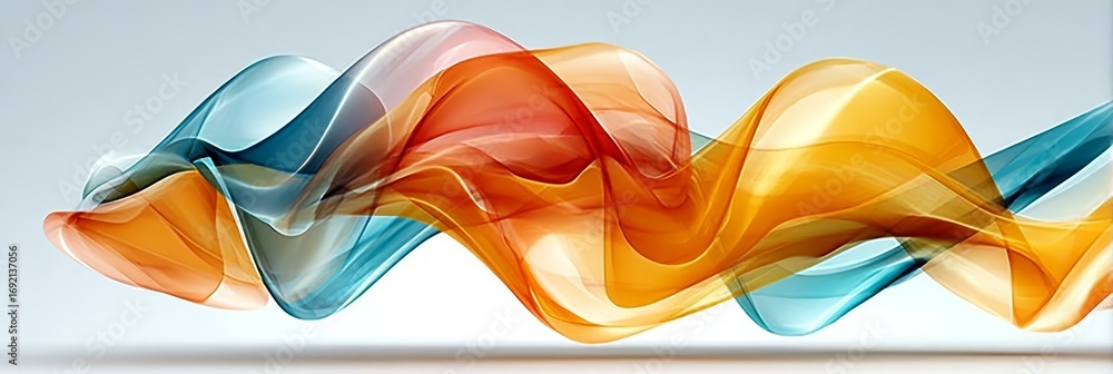 Poster abstract dynamic wave with multicolored swirls and motion, modern art design for decorative elements