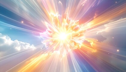 Obraz premium Sacred Light Burst Abstract Background