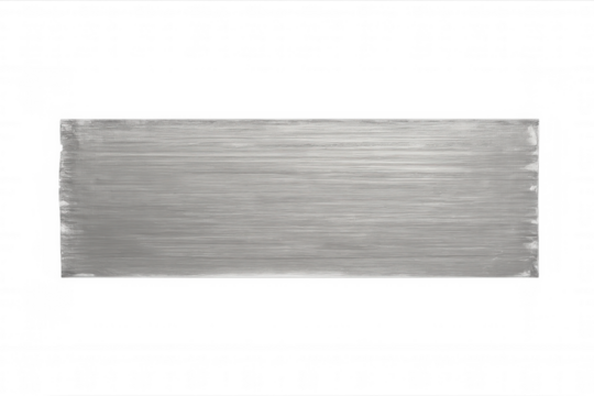 Brushed metallic surface providing clean, minimalist backdrop with generous blank area on transparent background