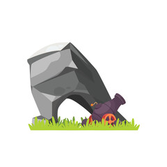 Stone with a Bomb and a Cannon