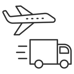 Shipment Outline Icon Element For Design