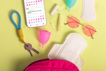 Eco-friendly menstrual products and period calendar
