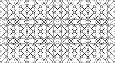 Fototapeta premium Geometric pattern of interlocking circles and diamonds