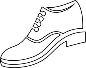 Outline men&rsquo;s shoe vector icon for trendy fashion branding, lifestyle ads, and modern boutique designs.