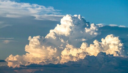 Dramatic cumulus clouds against a vibrant blue sky (1)
