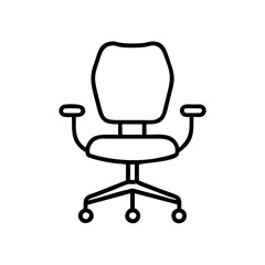 Office chair in minimalist design with clean lines and modern style  