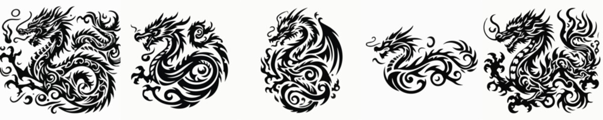 Fototapeta premium Tribal Dragon