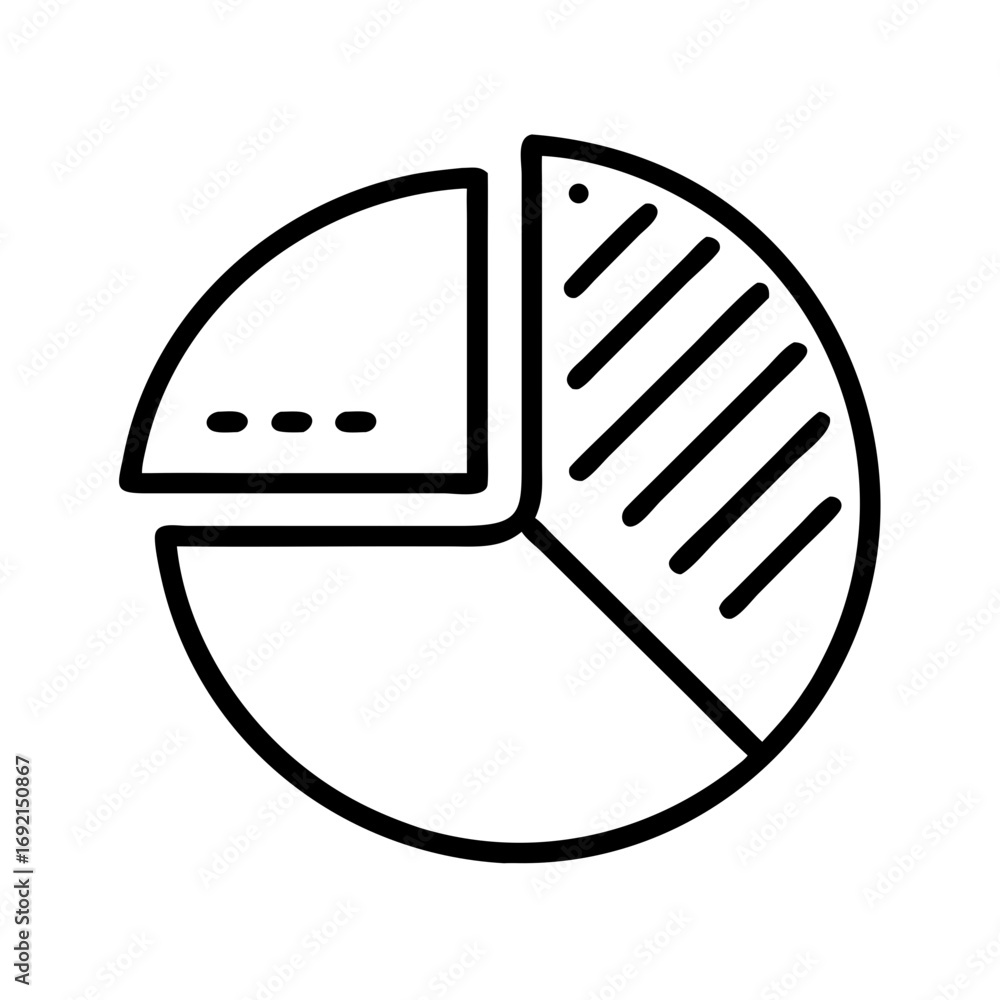 Poster pie chart graphic symbolizing data representation in business
