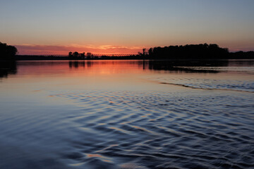 Obraz premium River Po panorama landscape nature naturalistic