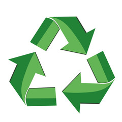 recycle symbol on white background