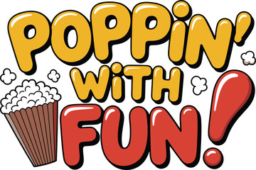 Funny Popcorn Poppin' Cartoon