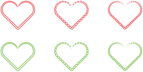 A collection of heart shapes in various bright colors, Vector Icon Perfect for design elements.