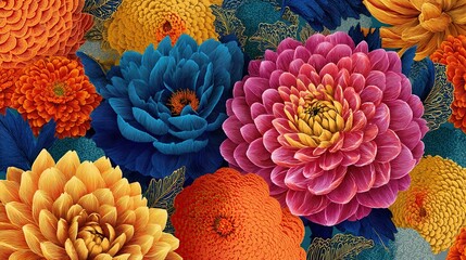 colorful flowers background
