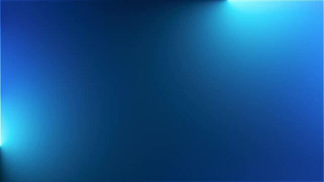 looping 3d animation, abstract blue neon background with linear frame. Simple geometric shape, blank rectangular banner.