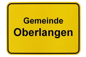 Illustration eines Ortsschildes der Gemeinde Oberlangen in Niedersachsen