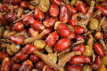 Spicy Five-Spice Deep Fried Peanut Kernel Mix with Red Beans and Edamame Asian Snack Food