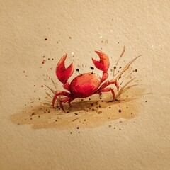 Cute cartoon crab illustration