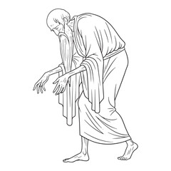 Artistic Geras Lineart – Geras Vector Illustration with Clean Mythological Form – Geras Drawing – Line Art Drawing of Geras – Geras Icon