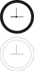 Minimalist Clock Icons for Time Management