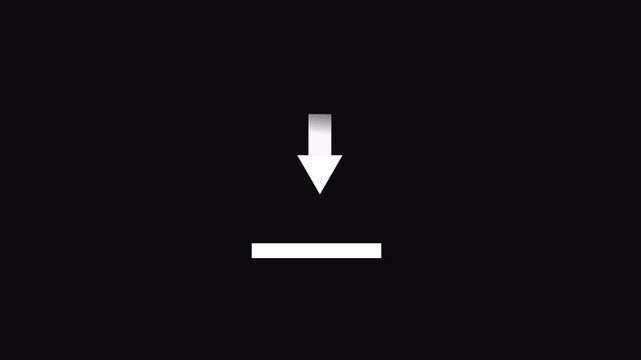 Download icon animation with transparent background, Dowloading button and symbol animation with alpha channel, Downloading animation vedio in 4k.