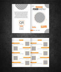 Creative clean food menu design template 