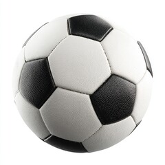 Round soccer ball, black and white panels (1)