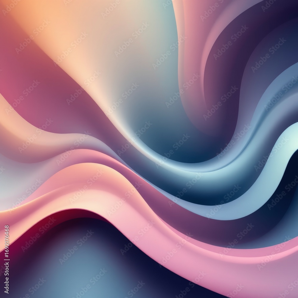 Poster the image features an abstract, flowing pattern with smooth, wavy curves that blend seamlessly into 