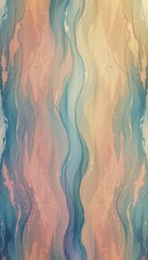The image features an abstract pattern with vertical, wavy lines that resemble flowing water or marbled textures