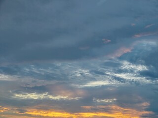 sunset sky with clouds