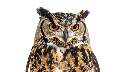 Close-up of an owl's head
