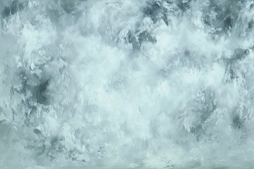 Fototapeta premium Abstract painting, muted grey and white, swirling, textured, cloudy forms