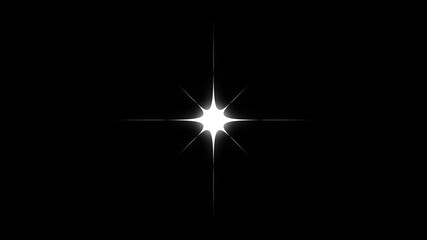 Twinkling stars sparkle glowing animation cartoon doodle flat style, glitter festive Christmas night starry lights effect overlay background in 4K Black screen video. - Powered by Adobe