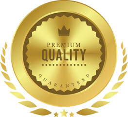 Premium quality luxury golden badge design template