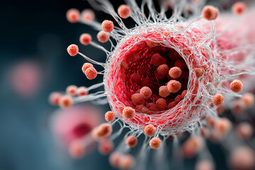 visualization of microscopic pollen entering respiratory system