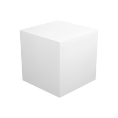 White 3d cube. Template For Mock up Your Design. Vector illustration.