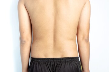 Close up of male lower back