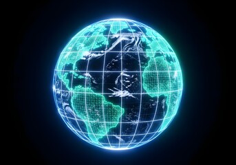 digital earth globe global network connection