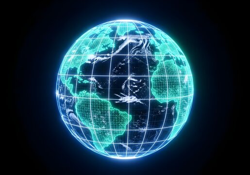 digital earth globe global network connection